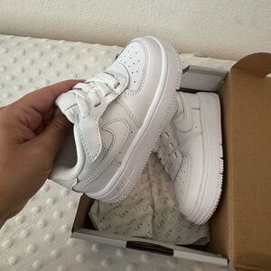 Nike Force 1 Low EasyOn Toddler Shoes - White